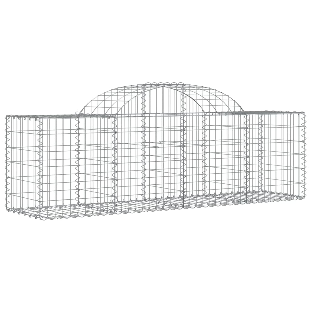 VidaXL Schans baskets 9 st vaulted 200x50x60 80 cm galvanized iron