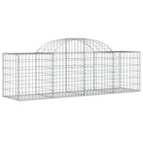 VidaXL Schans baskets 9 st vaulted 200x50x60 80 cm galvanized iron