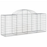 VidaXL Schans baskets 3 st vaulted 200x50x80 100 cm galvanized iron