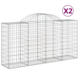 Vidaxl Schans kurver 2 st Vaulted 200x50x100 120 cm jern