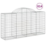 VidaXL Schans baskets 14 st vaulted 200x50x100 120 cm iron