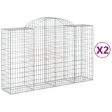 Vidaxl Schans kurver 2 st Vaulted 200x50x120 140 cm jern