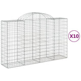 VidaXL Schans baskets 10 st vaulted 200x50x120 140 cm iron