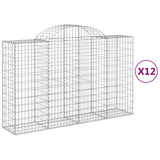 Vidaxl Schans kurver 12 St Vaulted 200x50x120 140 cm jern