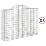 Vidaxl Schans Baskets 3 ST Klavené 200x50x140 160 cm železo