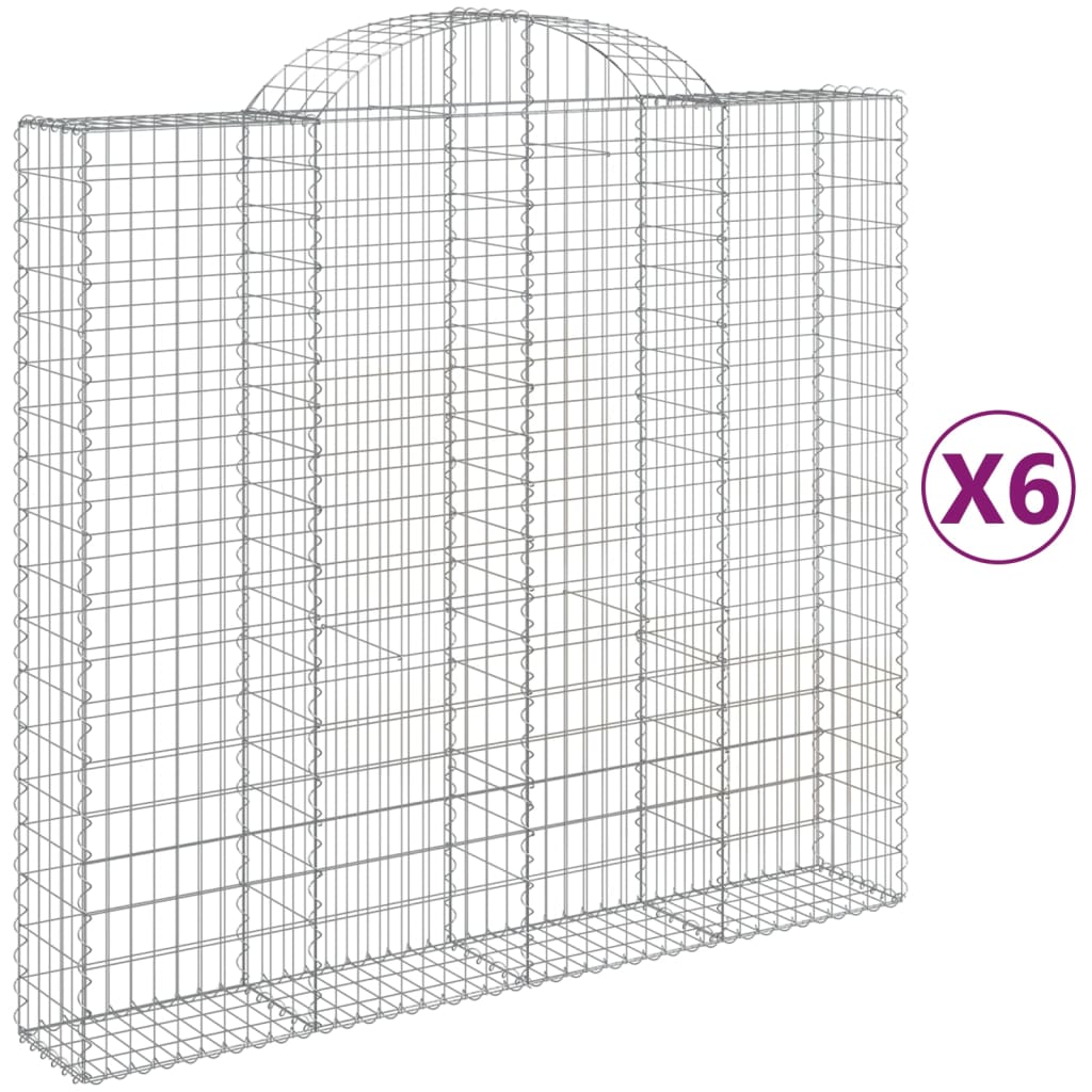 Vidaxl Schans kurver 6 st Vaulted 200x50x180 200 cm jern