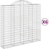 Vidaxl Schans kurver 6 st Vaulted 200x50x180 200 cm jern