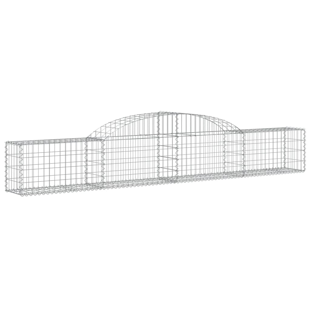 VidaXL Schans baskets 2 st vaulted 300x30x40 60 cm galvanized iron