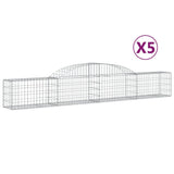 Vidaxl Schans Cestini 5 a volta 300x30x40 60 cm Galvanizzato