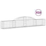 Vidaxl Schiags Kuerf 10 St Vaulted 300X30X40 60 cm Galavaniséiert Eisen