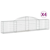 Vidaxl Schans kurver 4 St Vaulted 300x30x60 80 cm galvanisert jern