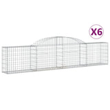 Vidaxl Schans kurver 6 St Vaulted 300x30x60 80 cm galvanisert jern