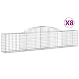 Vidaxl Schans Cestini 8 Stated 300x30x60 80 cm Galvanizzato