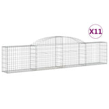 Vidaxl Schainen Kuerf 11 St Vaulted 300x30x60 80 cm galvaniséiert Eisen