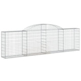 VidaXL Schans baskets 2 st vaulted 300x30x80 100 cm galvanized iron