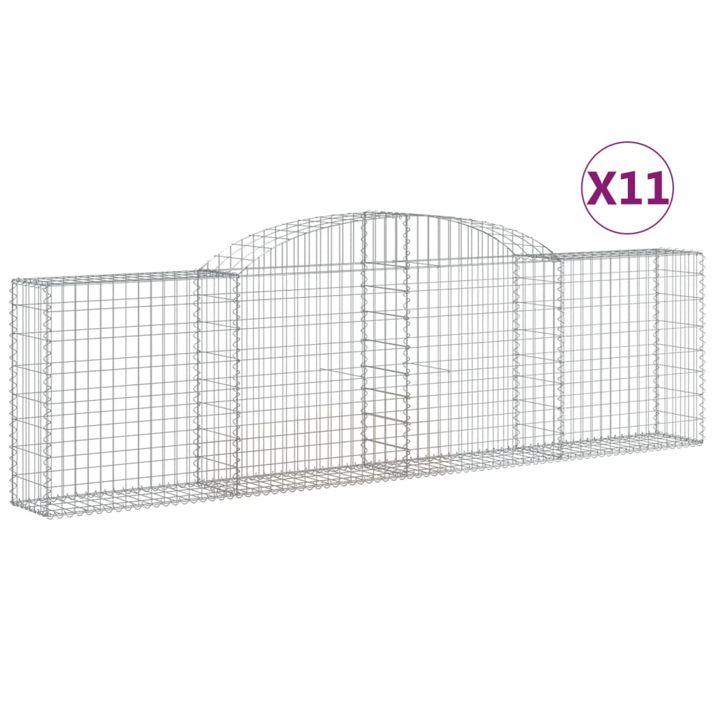 Vidaxl Schans kurver 11 St Vaulted 300x30x80 100 cm jern