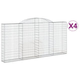 VidaXL Schans baskets 4 st vaulted 300x30x140 160 cm iron