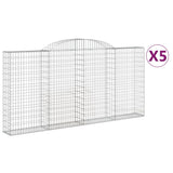 Vidaxl Schans Kosze 5 ST sklepione 300x30x140 160 cm żelazo