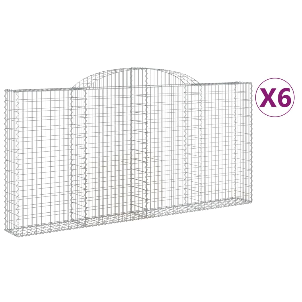 VidaXL Schans baskets 6 st vaulted 300x30x140 160 cm iron