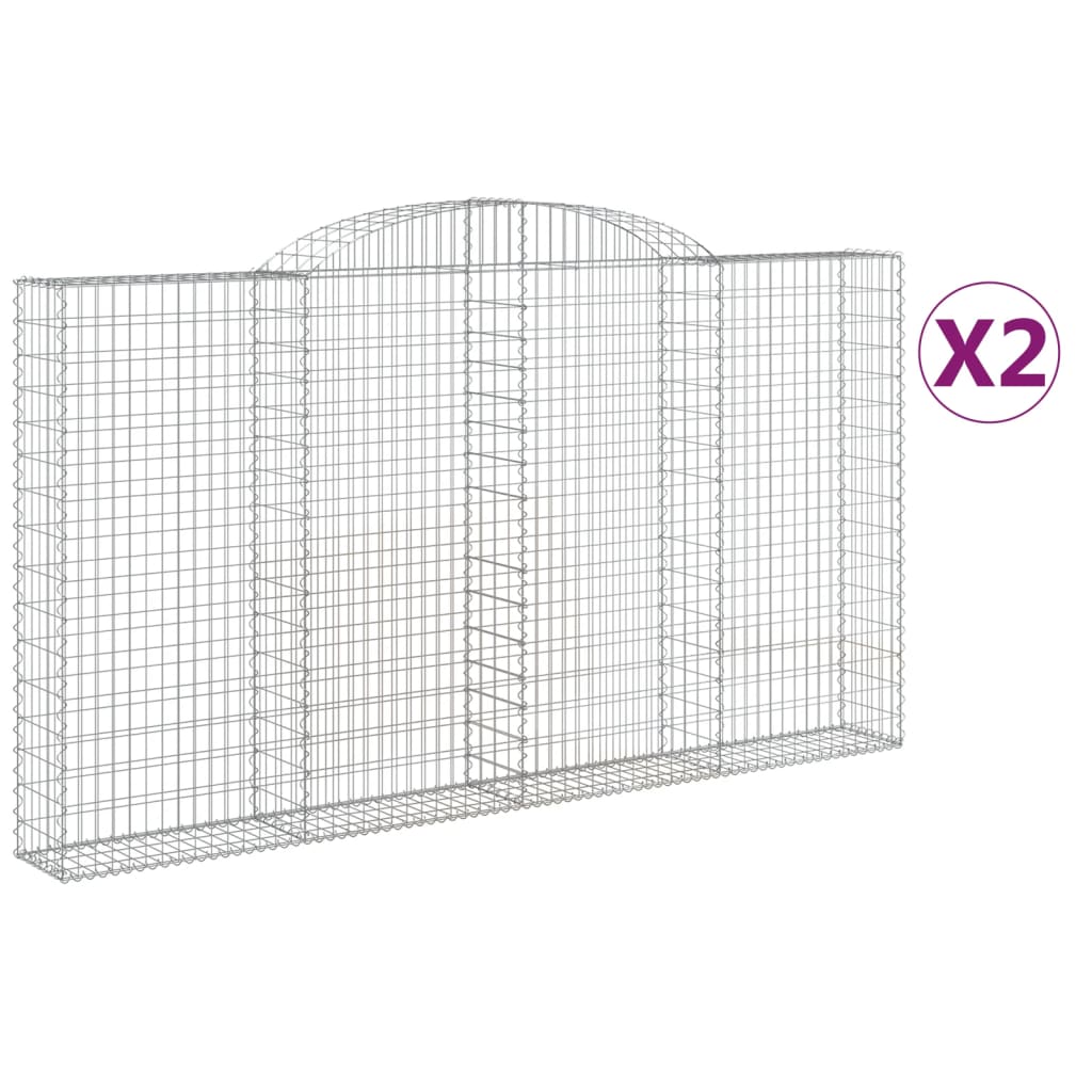 Vidaxl Schans Baskets 2 ST Krancované 300x30x160 180 cm železo