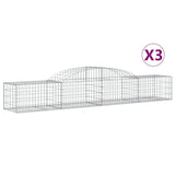 Vidaxl Schans Cestini 3 a volta 300x50x40 60 cm Galvanizzato