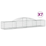 Vidaxl Schans kurver 7 St Vaulted 300x50x40 60 cm galvanisert jern