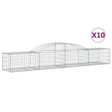 Vidaxl Schans kurver 10 St Vaulted 300x50x40 60 cm galvanisert jern