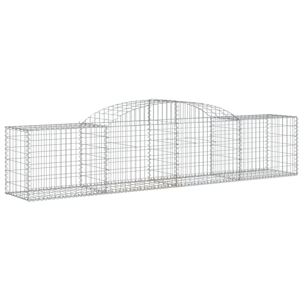 VidaXL Schans baskets 2 ST vaulted 300x50x60 80 cm galvanized iron