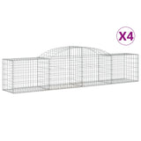 Cestas Vidaxl Schans 4 st 300x50x60 80 cm de hierro galvanizado