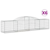 VidaXL Schans baskets 6 st vaulted 300x50x60 80 cm galvanized iron