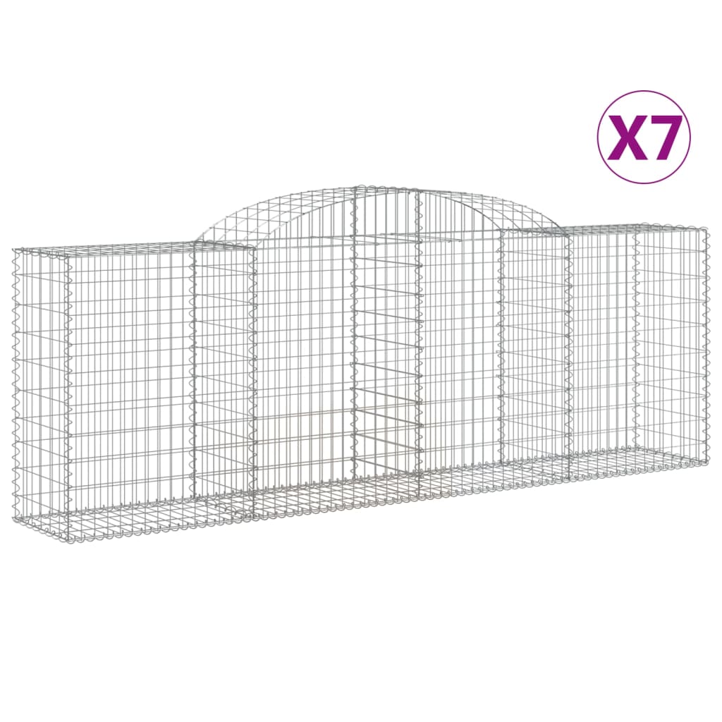 Vidaxl Schans kurver 7 St Vaulted 300x50x100 120 cm jern