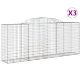 Vidaxl Schans baskets 3 ST vaulted 300x50x120 140 cm iron