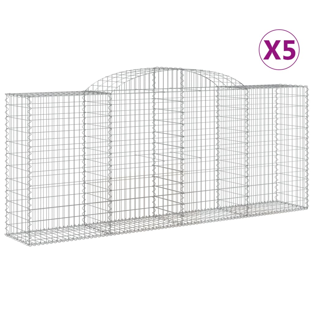 Vidaxl Schans kurver 5 St Vaulted 300x50x120 140 cm jern