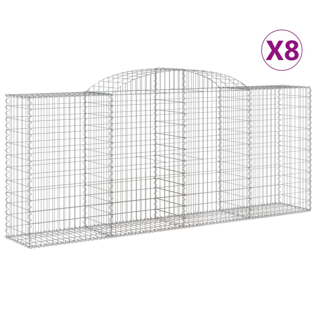 Cestas Vidaxl Schans 8 st 300x50x120 140 cm de hierro