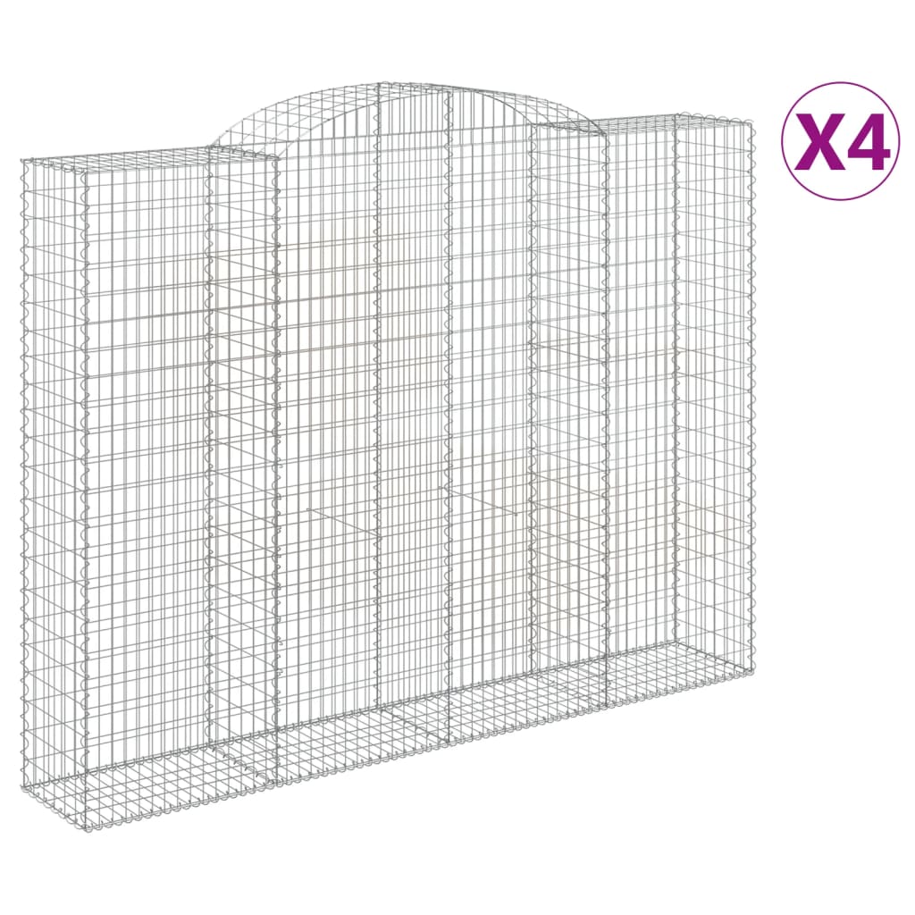 Cestas Vidaxl schans 4 st 300x50x220 240 cm de hierro