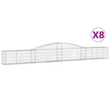 Vidaxl Schans Pankets 8 ST Voûté 400x30x40 60 cm fer