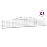 VidaXL Schans baskets 3 st vaulted 400x30x60 80 cm iron