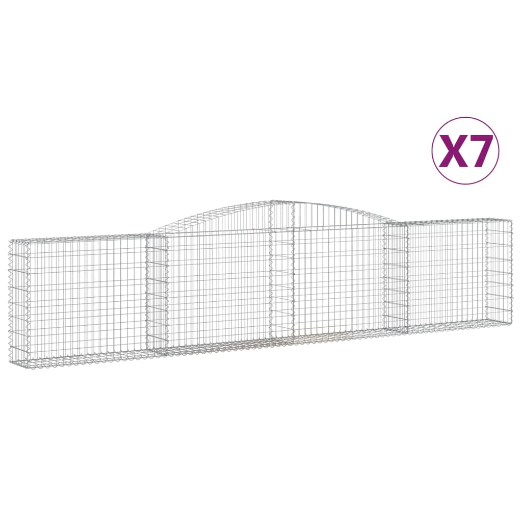 Vidaxl Schans Körbe 7 St. Gewölbe 400x30x80 100 cm Eisen