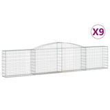 Vidaxl Schans Pankets 9 ST Voûté 400x30x80 100 cm fer