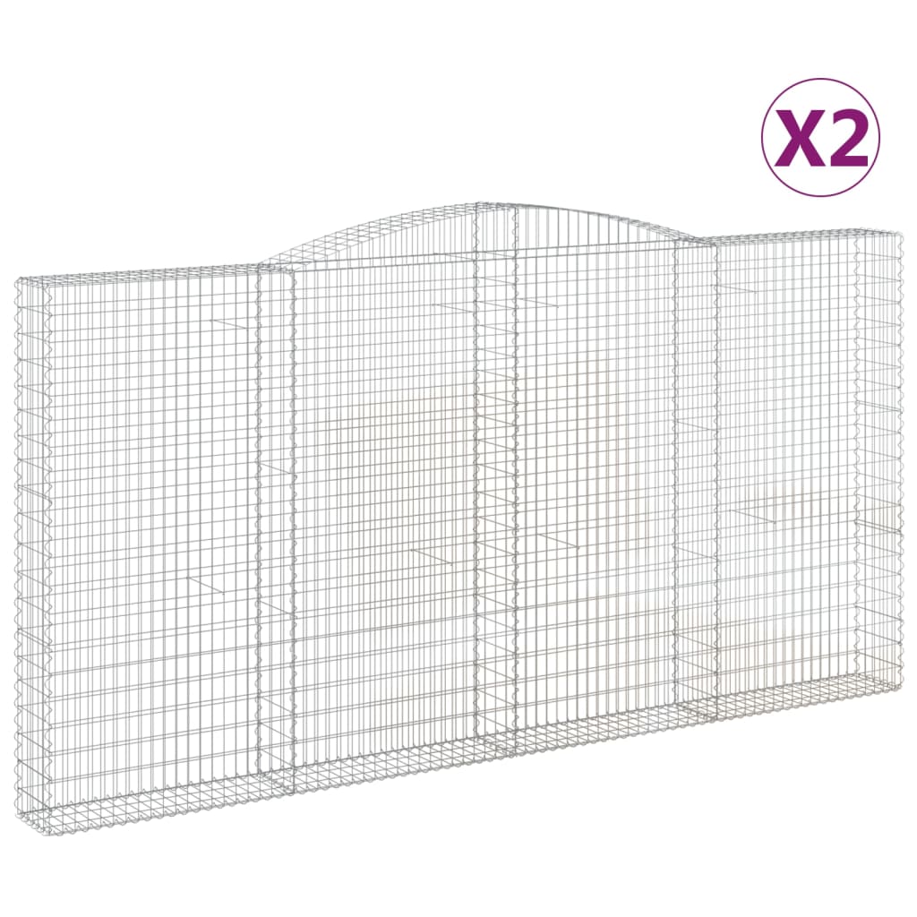 Cestas Vidaxl Schans 2 st 400x30x200 220 cm de hierro