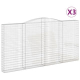 VidaXL Schans baskets 3 ST vaulted 400x30x200 220 cm iron