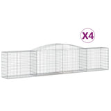 Cestas Vidaxl Schans 4 st 400x50x80 100 cm de hierro galvanizado