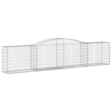 VidaXL Schans baskets 7 st vaulted 400x50x80 100 cm galvanized iron