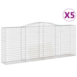 Vidaxl Schans Kosze 5 ST sklepione 400x50x160 180 cm żelazo