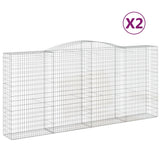 Vidaxl Schans Körbe 2 ST Gewölbte 400x50x180 200 cm Eisen