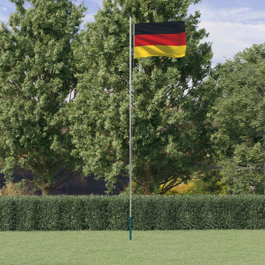 Bandera de Vidaxl con asta de bandera Alemania 6.23 m de aluminio