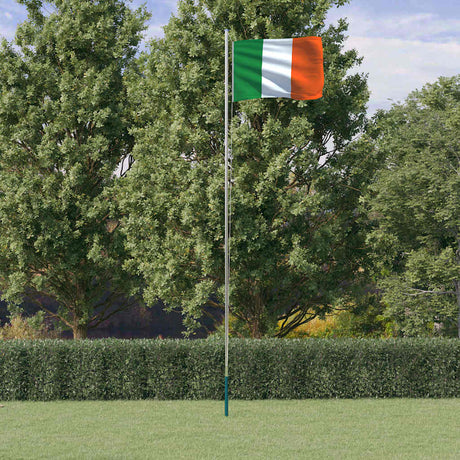 Vidaxl Flagge mit Fahnenmast Irland 6,08 m Aluminium