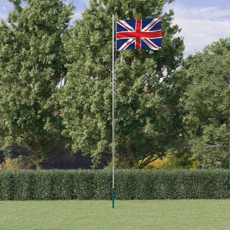 VidaXL Flagge mit Fahnenmast Vereinigtes Königreich 6,23 m Aluminium