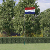 VidaXL Flagge mit Fahnenmast Niederlande 5,55 m Aluminium
