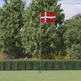 Drapeau Vidaxl avec drapeau Danemark 5,55 m en aluminium